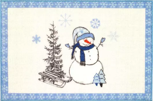 Коврик Avanti Let it Snow 13321J белый, голубой
