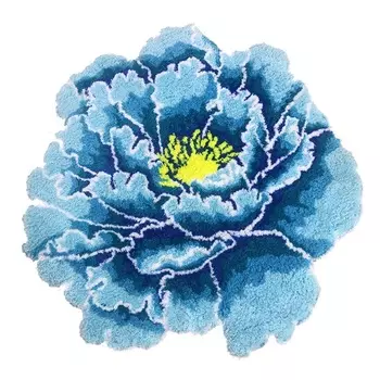 Коврик Carnation Home Fashions Peony Flower Blue 60x60