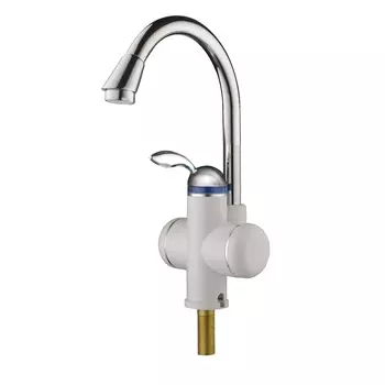 Кран-водонагреватель Ростовская Мануфактура Сантехники (РМС) РМС-ЭЛ01 для кухни, проточный, хром/белый