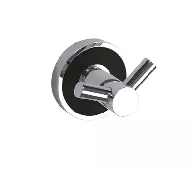 Крючок Bemeta Trend-I 104106038b двойной, хром/черный