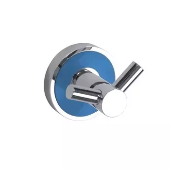 Крючок Bemeta Trend-I 104106038d двойной, хром/светло-синий