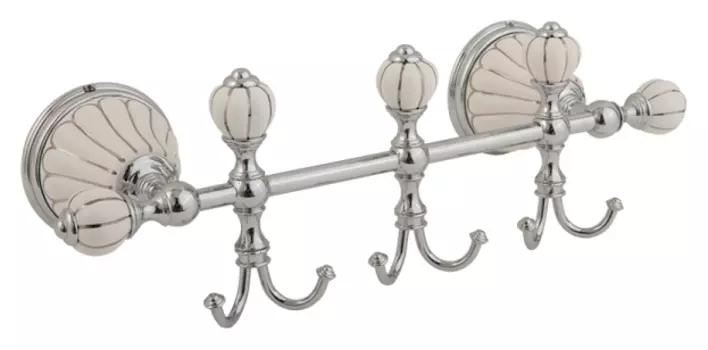 Крючок Migliore Olivia 17556 на планке, хром с декором