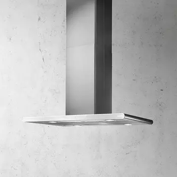 Кухонная вытяжка Elica Galaxy Island WHIX/A/90X45 нержавеющая сталь/белое стекло