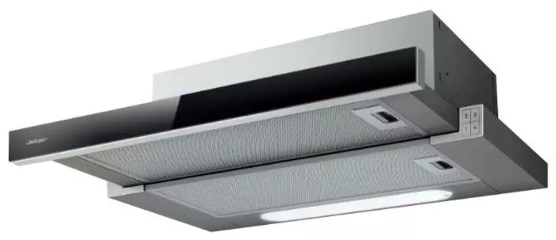 Кухонная вытяжка Jetair Orion LX/GR/F/60/VT встраиваемая серая/черное стекло