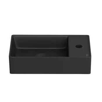 Маленькая раковина в туалет Wellsee WC Area 321805000 черная матовая
