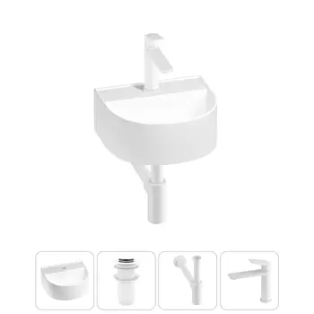 Маленькая раковина в туалет Wellsee WC Area 20212120R в наборе 4 в 1
