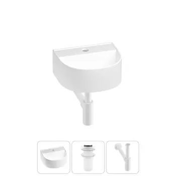 Маленькая раковина в туалет Wellsee WC Area 20212116R в наборе 3 в 1