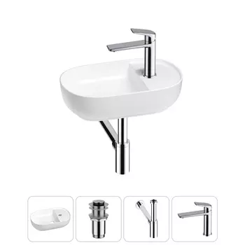 Маленькая раковина в туалет Wellsee WC Area 20212101R в наборе 4 в 1