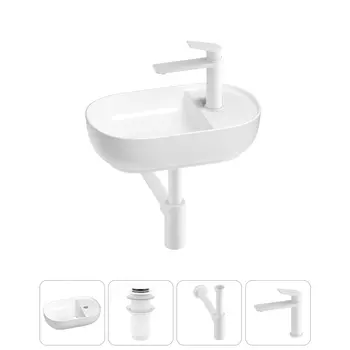 Маленькая раковина в туалет Wellsee WC Area 20212104R в наборе 4 в 1