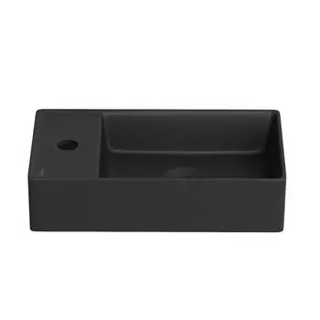 Маленькая раковина в туалет Wellsee WC Area 321808000 черная матовая