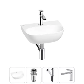 Маленькая раковина в туалет Wellsee WC Area 20212193R в наборе 4 в 1