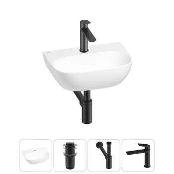 Маленькая раковина в туалет Wellsee WC Area 20212194R в наборе 4 в 1