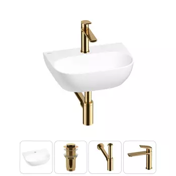 Маленькая раковина в туалет Wellsee WC Area 20212195R в наборе 4 в 1