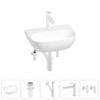 Маленькая раковина в туалет Wellsee WC Area 20212200R в наборе 5 в 1