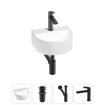 Маленькая раковина в туалет Wellsee WC Area 20212118R в наборе 4 в 1