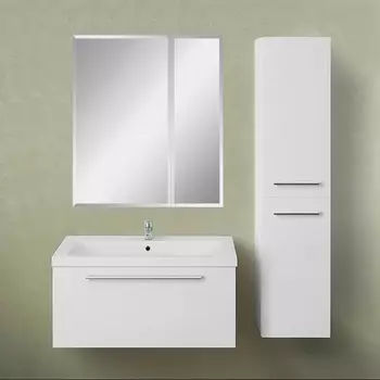 Мебель для ванной 1MarKa Соната 75П с 1 ящиком, белый глянец