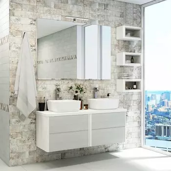 Мебель для ванной Акватон Брук 120 (60+60) дуб латте