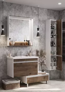 Мебель для ванной Акватон Капри 80 таксония темная