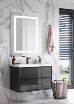 Мебель для ванной Акватон Римини New 80 черный глянец