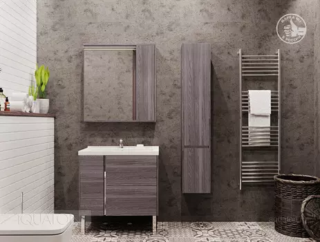 Мебель для ванной Акватон Стоун 80 грецкий орех