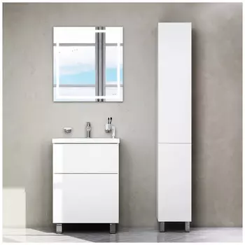 Мебель для ванной Am.Pm Gem 60 напольная, 2 ящика, белый глянец