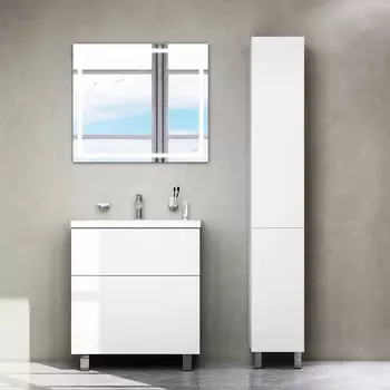 Мебель для ванной Am.Pm Gem 75 напольная, 2 ящика, белый глянец