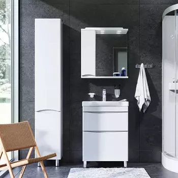 Мебель для ванной Am.Pm Like 65 напольная, 2 ящика, белый глянец