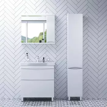 Мебель для ванной Am.Pm Like 80 напольная, 2 ящика, белый глянец