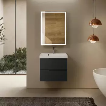 Мебель для ванной AQUAme S3 60 подвесная, 2 ящика, антрацит