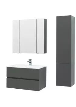 Мебель для ванной Aquanet Алвита 90 серый антрацит
