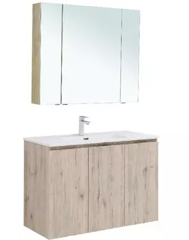 Мебель для ванной Aquanet Алвита New 100 3 дверцы, дуб веллингтон белый