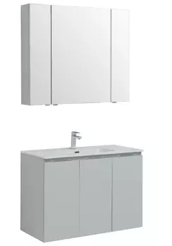 Мебель для ванной Aquanet Алвита New 100 3 дверцы, серая