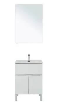 Мебель для ванной Aquanet Алвита New 60 1 ящик, 2 дверцы, белая матовая