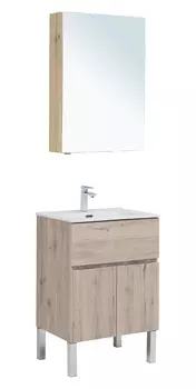 Мебель для ванной Aquanet Алвита New 60 1 ящик, 2 дверцы, дуб веллингтон белый