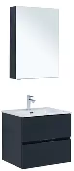 Мебель для ванной Aquanet Алвита New 60 2 ящика, антрацит