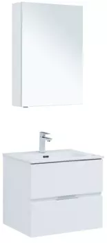 Мебель для ванной Aquanet Алвита New 60 2 ящика, белая матовая