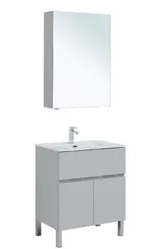 Мебель для ванной Aquanet Алвита New 70 1 ящик, 2 дверцы, серая