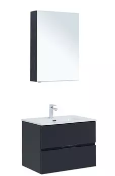 Мебель для ванной Aquanet Алвита New 70 2 ящика, антрацит
