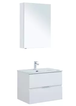 Мебель для ванной Aquanet Алвита New 70 2 ящика, белая матовая