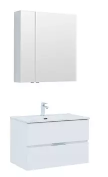 Мебель для ванной Aquanet Алвита New 80 2 ящика, белая матовая