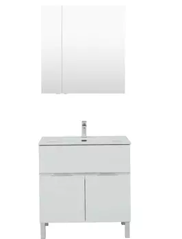 Мебель для ванной Aquanet Алвита New 80 1 ящик, 2 дверцы, белая матовая