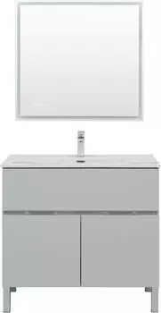 Мебель для ванной Aquanet Алвита New 90 1 ящик, 2 дверцы, серая