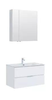 Мебель для ванной Aquanet Алвита New 90 2 ящика, белая матовая