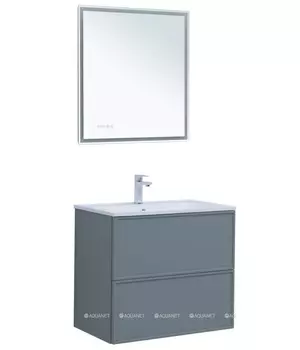 Мебель для ванной Aquanet Арт 75 подвесная, мисти грин