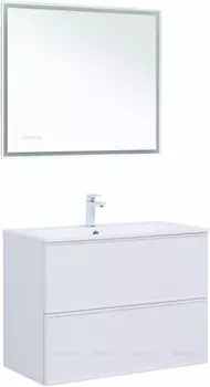 Мебель для ванной Aquanet Арт 90 подвесная, белая матовая