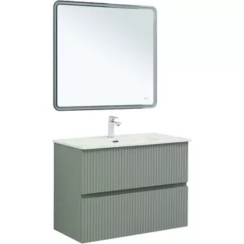 Мебель для ванной Aquanet Джейн (Flat) 100 подвесная, мисти грин