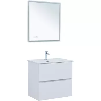 Мебель для ванной Aquanet Джейн (Flat) 70 подвесная, белая матовая