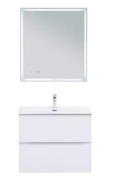 Мебель для ванной Aquanet Джейн (Flat) 80 подвесная, белая матовая