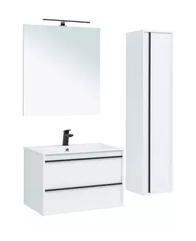 Мебель для ванной Aquanet Lino 80 белый матовый