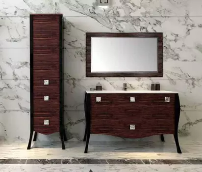 Мебель для ванной Aquanet Мадонна 120 эбен с кристаллами Swarovski